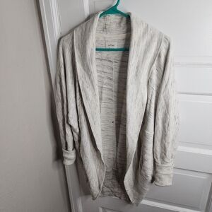 Wilfred Open Front Cardigan Gray White Size Medium